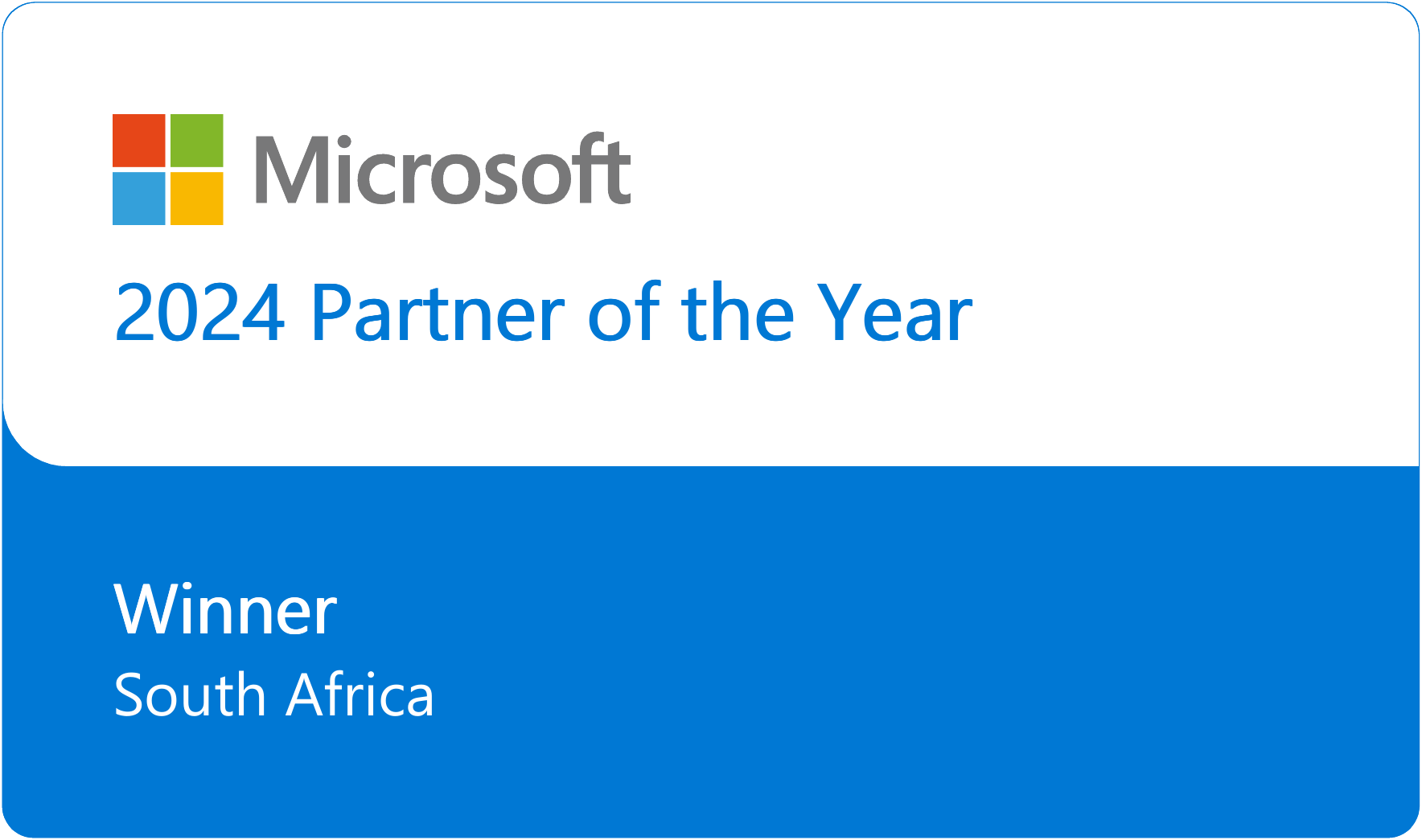 Microsoft 2024 Partner of the Year, Winner, South Africa